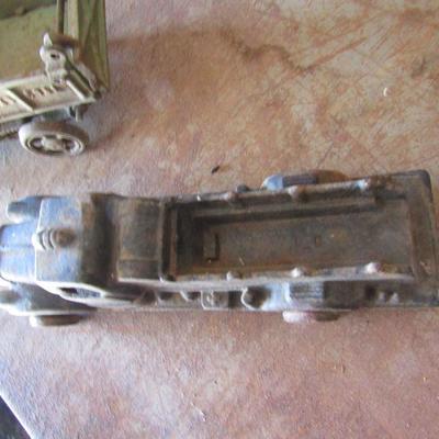 G-10  CAST IRON DUMP TRUCK AND FIRETRUCK