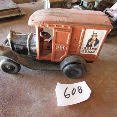 G-12  CAST IRON MAIL TRUCK & CAR
