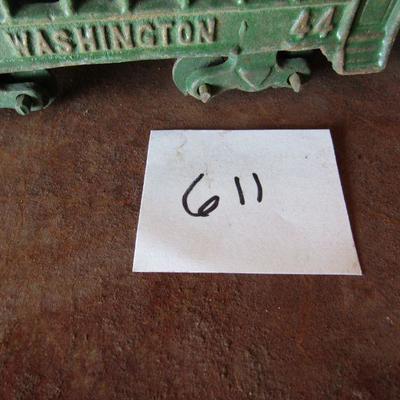 G-14  THREE CAST IRON TROLLEY CARS