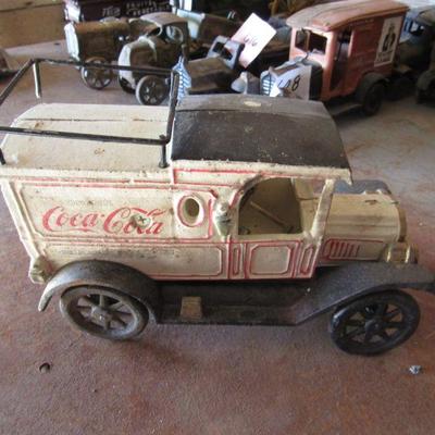 G-13   CAST IRON COCA COLA TRUCK & WAGON