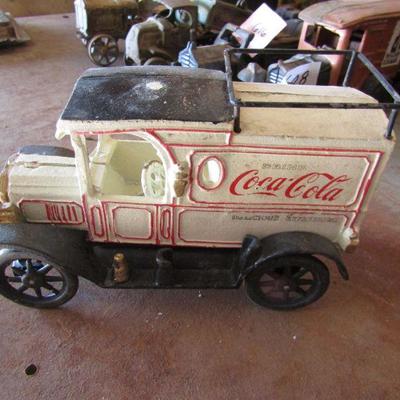 G-13   CAST IRON COCA COLA TRUCK & WAGON