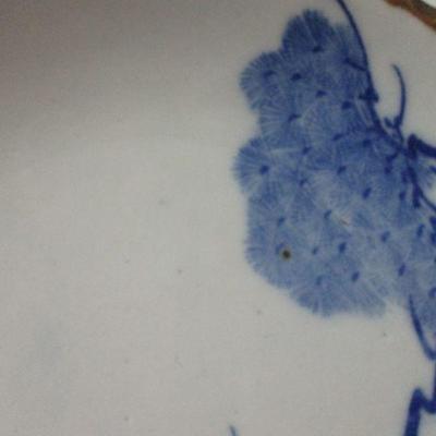 Lot 16 - Vintage Blue and White Porcelain Plate Blossom Cluster Scalloped Edge 9" Choice #3