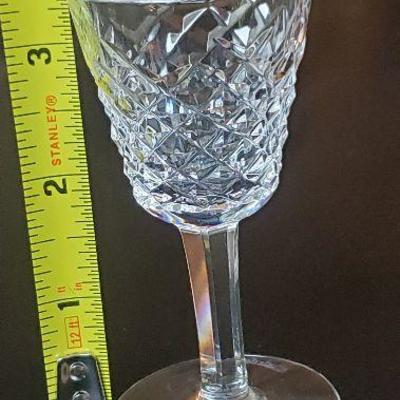 Set of 6 Lismore Waterford Crystal Cordial Glasses - matching set all excellent condition. 