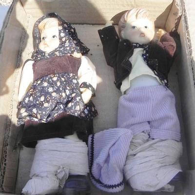 LOT 270  BOY AND GIRL DOLLS