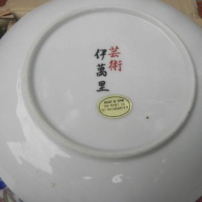 LOT 278  ASIAN THEMED BREAD PLATES AND TRINKET BOXES