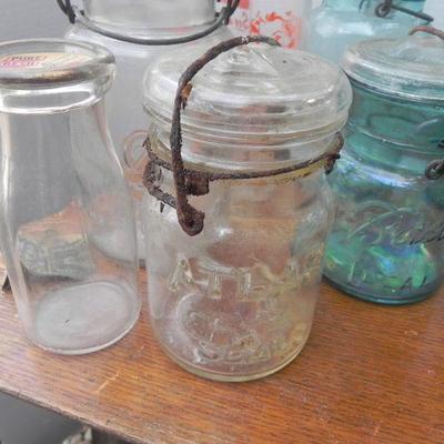 LOT 271  OLD JARS AND BOTTLES