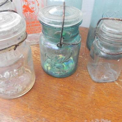 LOT 271  OLD JARS AND BOTTLES