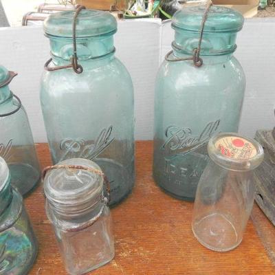 LOT 271  OLD JARS AND BOTTLES