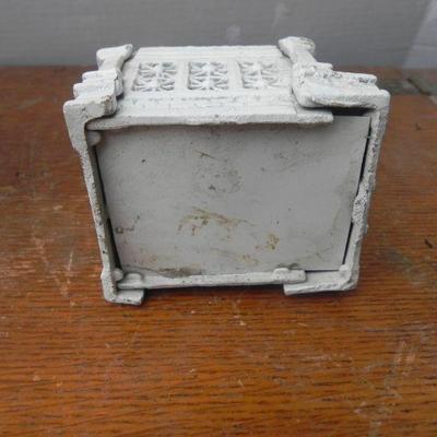 LOT 284  TWO CAST IRON COIN BANKS