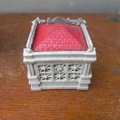 LOT 284  TWO CAST IRON COIN BANKS