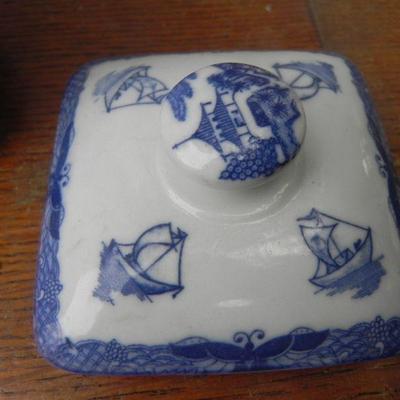 LOT 256  TEAPOT AND CANISTER