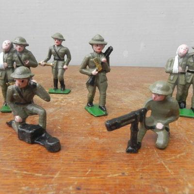 LOT 245  MINIATURE CAST IRON MILITARY FIGURES