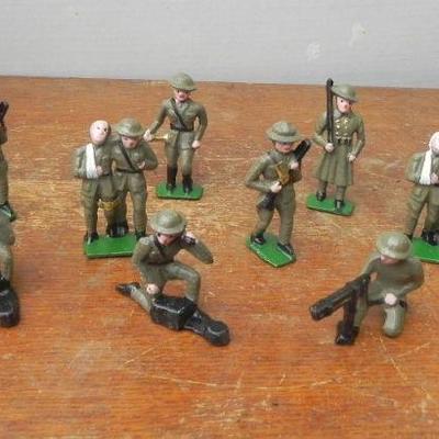 LOT 245  MINIATURE CAST IRON MILITARY FIGURES