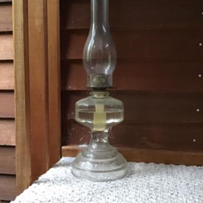 237  3 Bamboo Chairs, a Bamboo Table, Oil Lamp