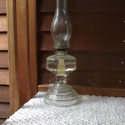 237  3 Bamboo Chairs, a Bamboo Table, Oil Lamp