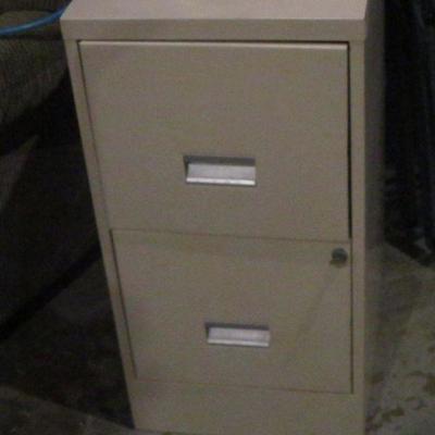Lot 224 - Two Drawer File Cabinet With Key