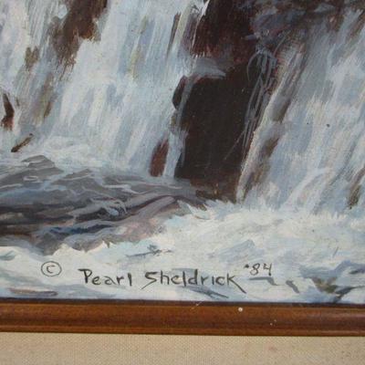 Lot 231 - Framed Pearl Sheldrick Painting 31" x 28"