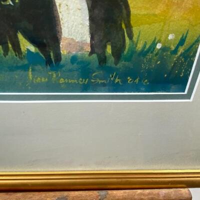 261: Framed  Original Watercolor by Jean Ranney Smith â€˜04