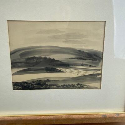 263 Original Watercolor Country Landscape
