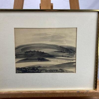 263 Original Watercolor Country Landscape