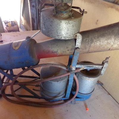 WS-33  VINTAGE SCARE-AWAY CANNON & ICE CREAM MAKER