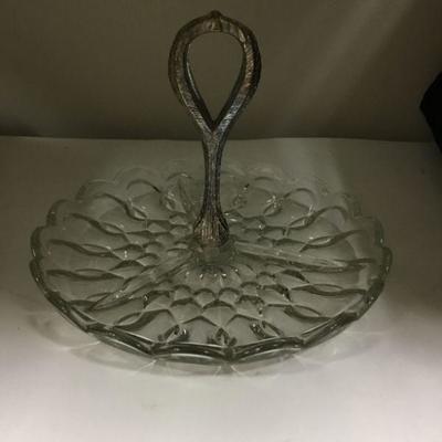 Vintage Divided Plate with Handle