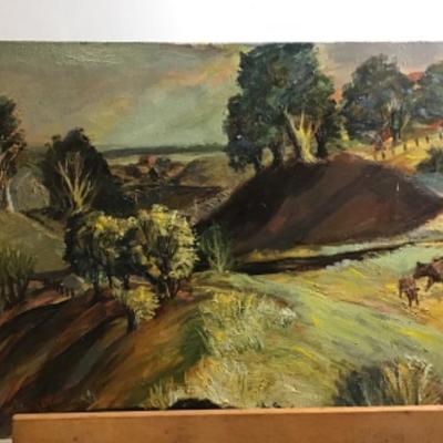 308 Signed Original Oil Painting on a Board by Glen Ranney