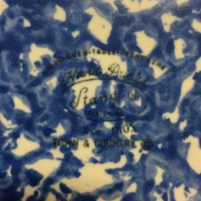 Blue Stangl Town & Country Pie Plate