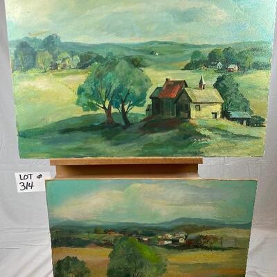 314:  Two Original Oil Paintings By Jean Ranney Smith