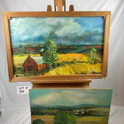 314:  Two Original Oil Paintings By Jean Ranney Smith