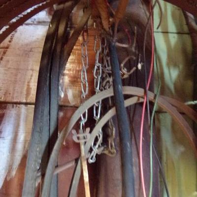 WS-54  LARGE BAND SAW BLADES AND NUT AND BOLT BINS