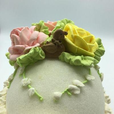 Vintage Sugar Egg Easter Scene