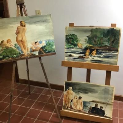 323 Original Nude Watercolors by Glen Ranney