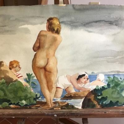 323 Original Nude Watercolors by Glen Ranney