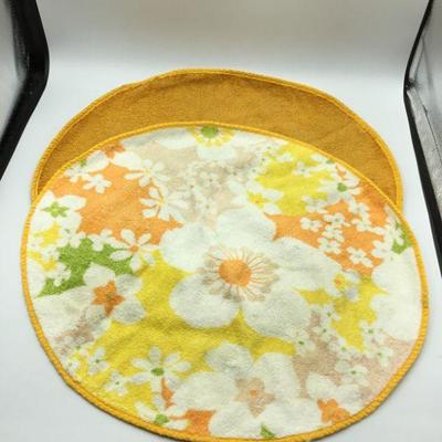 Vintage Round Terry Placemats Towels
