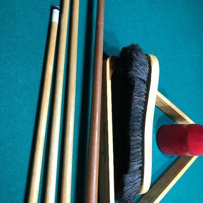 P4:  Pool Table Accessories. Rack, brush, and more