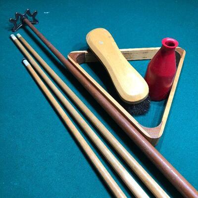 P4:  Pool Table Accessories. Rack, brush, and more