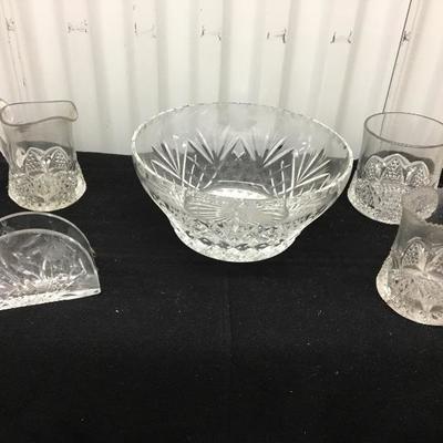 5 pc. Crystal Glassware Lot with LENOX Bowl