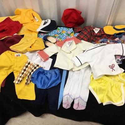 Large lot of Vintage and Rare Doll Clothes Fisher Price