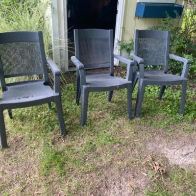 250: Set of 3 Grosfillex Chairs 