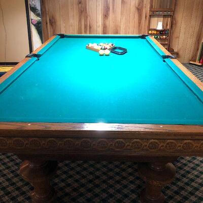 P7:  Antique I Wilmington Co. Billiard Table