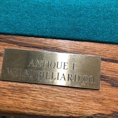 P7:  Antique I Wilmington Co. Billiard Table
