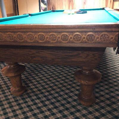P7:  Antique I Wilmington Co. Billiard Table