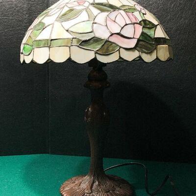 P9:  Stained Glass Designed Medium Lamp