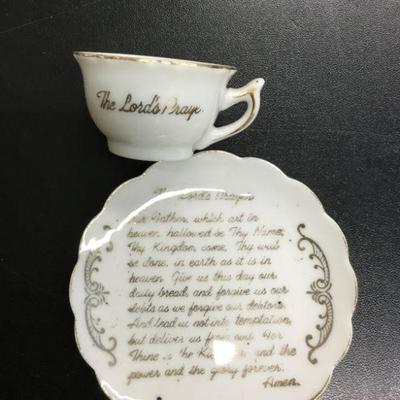 Lord's Prayer Mini Cup and Saucer