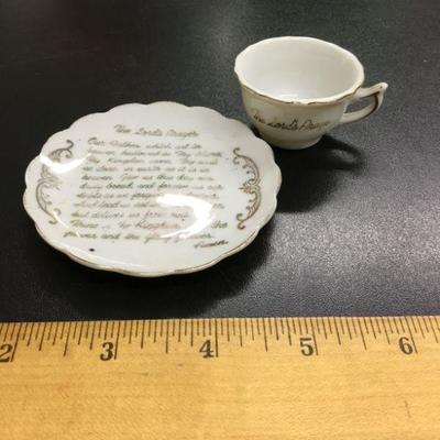 Lord's Prayer Mini Cup and Saucer