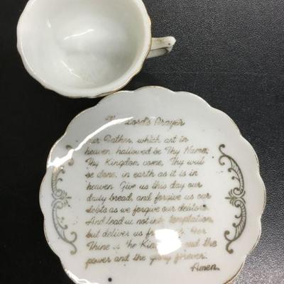 Lord's Prayer Mini Cup and Saucer