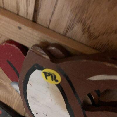 P16: Custom Wood Santa Sleigh & Reindeer Yard Art