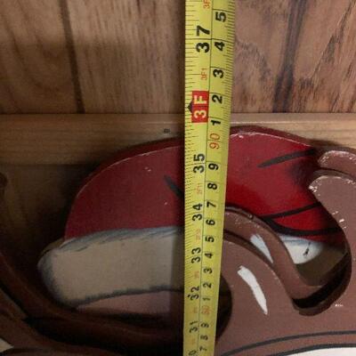 P16: Custom Wood Santa Sleigh & Reindeer Yard Art