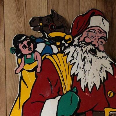 P17:  Large Wood Carved Santa